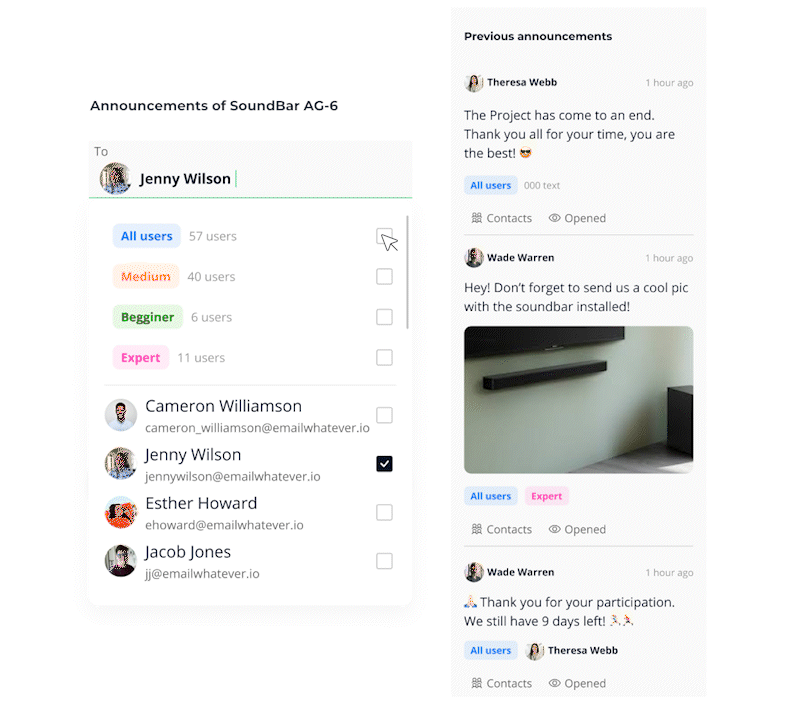 n-app notifications grab immediate attention, ensuring crucial updates are noticed promptly within the user's natural interaction environment.