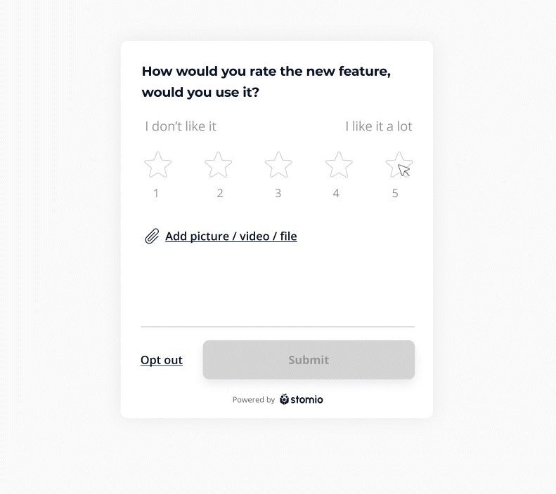 In-app widgets elevate user engagement during feedback collection. Embebed the application interface, these widgets offer a frictionless experience, allowing users to express their thoughts without leaving the app environment.